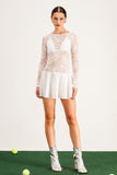 Baldr Lace Çiçekli Volanlı Mini Elbise