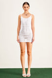 Baldur Bodycon Spagetti Yırtık Mini Elbise