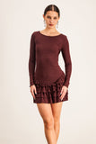 Baraka Ruffle Bodycon Mini Elbise
