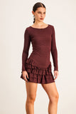 Baraka Ruffle Bodycon Mini Elbise