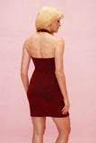 Bean Love Halter Yaka File Mini Elbise