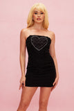 Beatriz Cross Love Straplez Mini Elbise