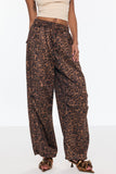 Benicia Süet Leopar Geniş Pantolon