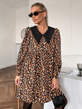 Leopar Desenli Elbise