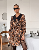 Leopar Desenli Elbise