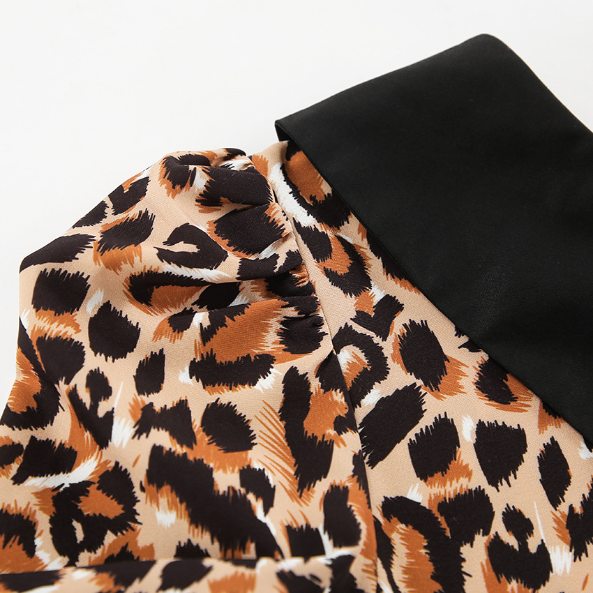 Leopar Desenli Elbise