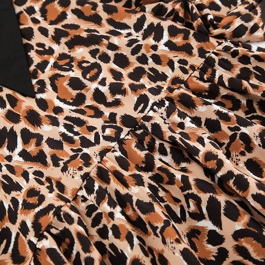 Leopar Desenli Elbise
