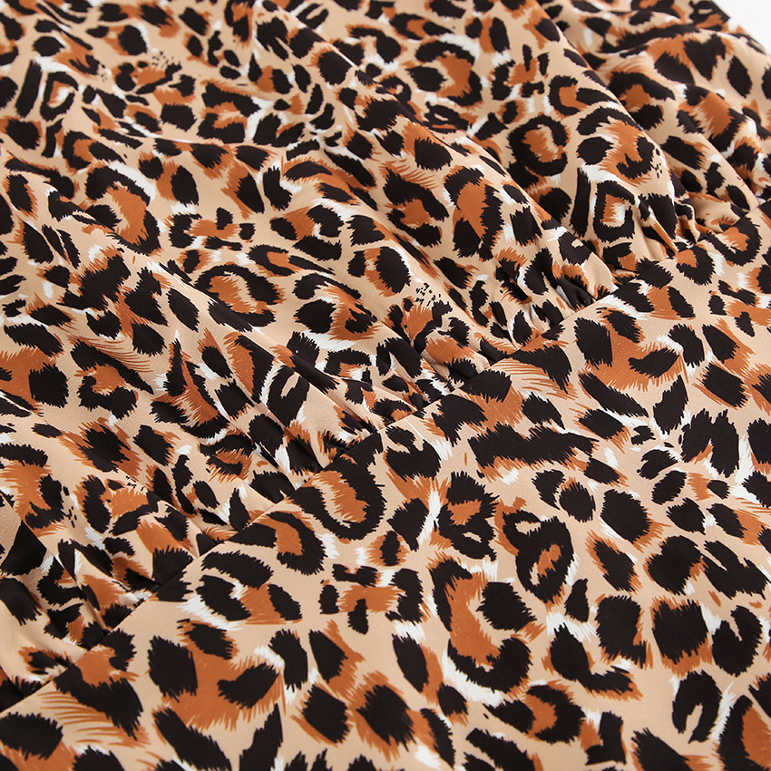 Leopar Desenli Elbise