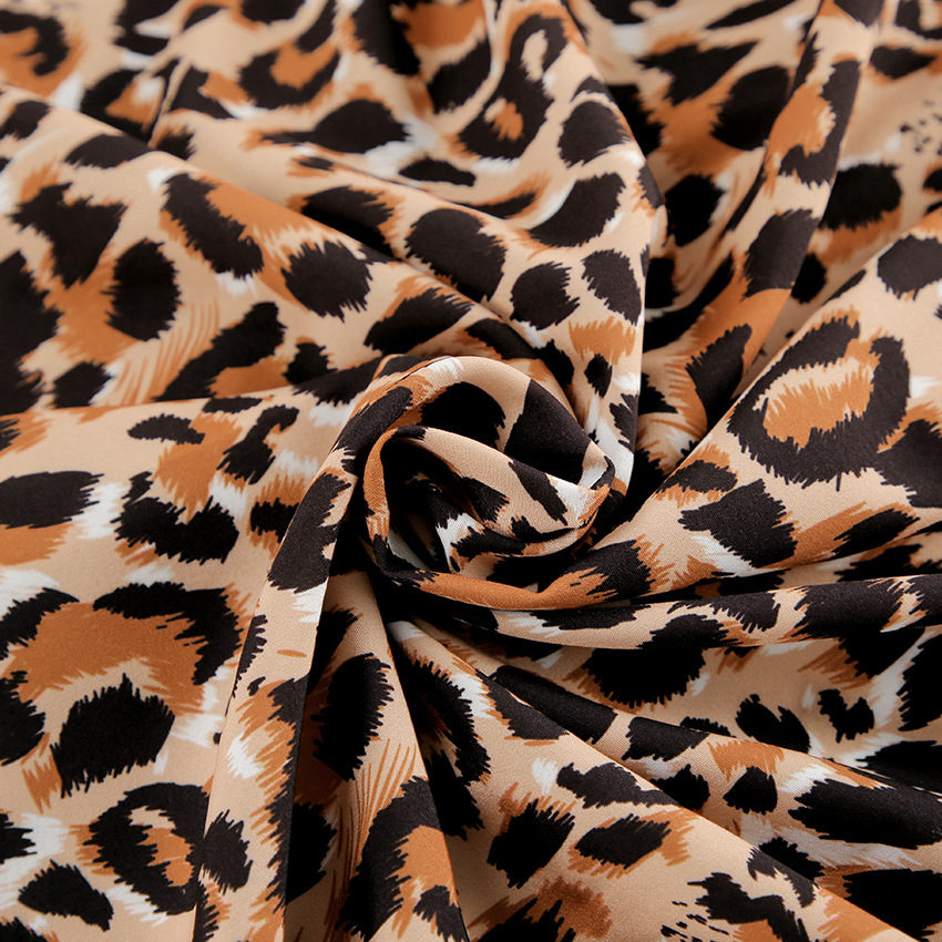 Leopar Desenli Elbise