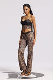 Bindy Dantel Leopar Pantolon Takımı
