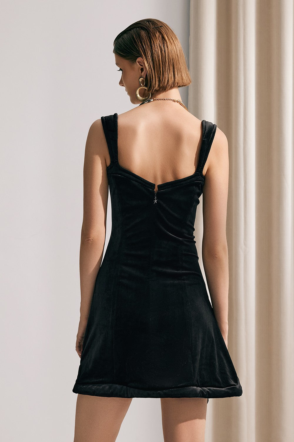 Camille Sweetheart Asimetrik Mini Elbise