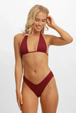Sueña™ Stassy Cesur Bikini Altı / Kiraz Şarabı Noktalı
