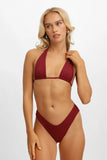 Sueña™ Stassy Cesur Bikini Altı / Kiraz Şarabı Noktalı