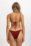 Sueña Kelly Üçgen Bikini Üstü / Kiraz Şarabı Noktalı