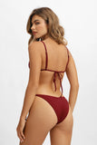Sueña Kelly Üçgen Bikini Üstü / Kiraz Şarabı Noktalı
