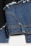 Clara Asimetrik Denim Üst