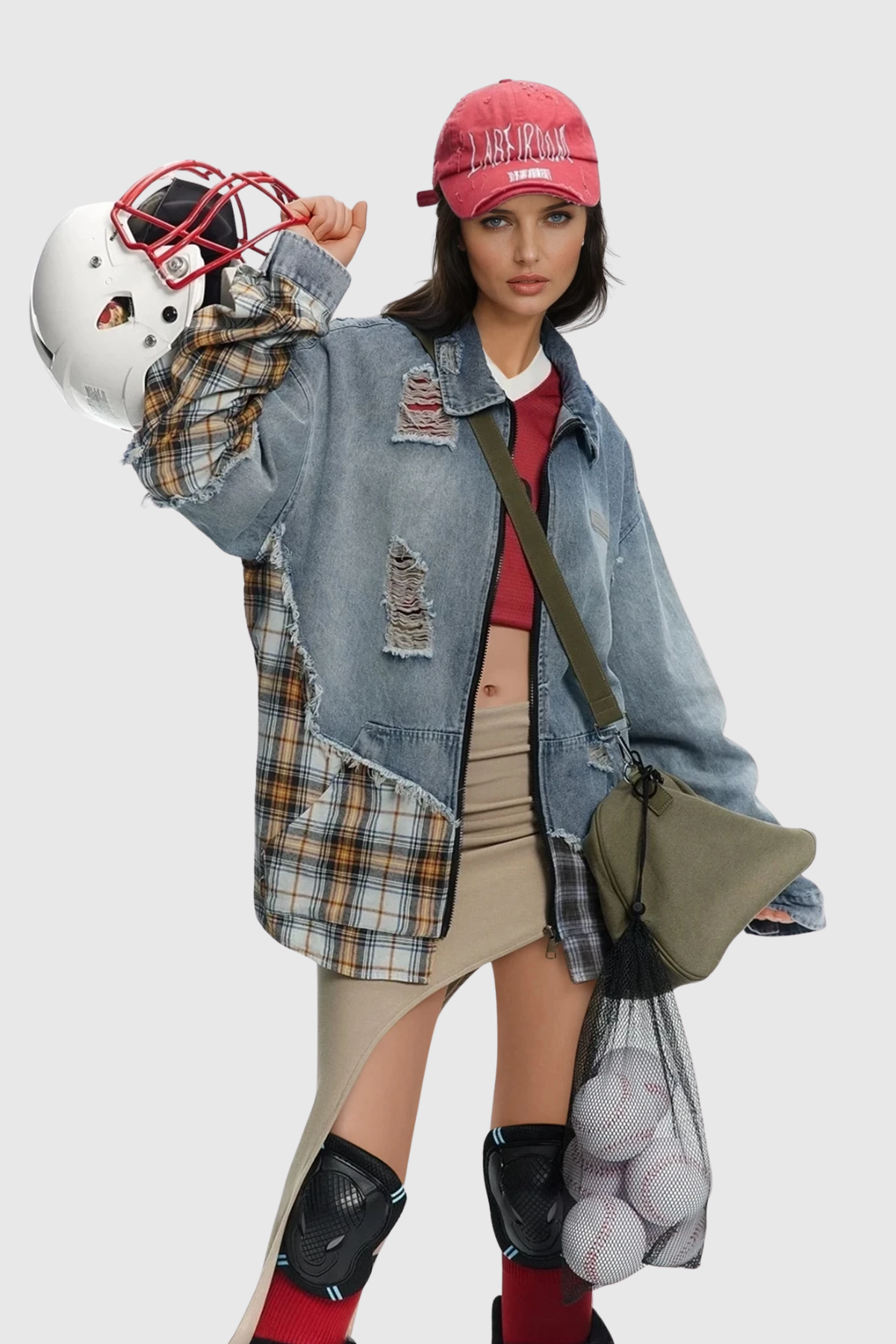 Dagr Grid Deconstruct Denim Ceket