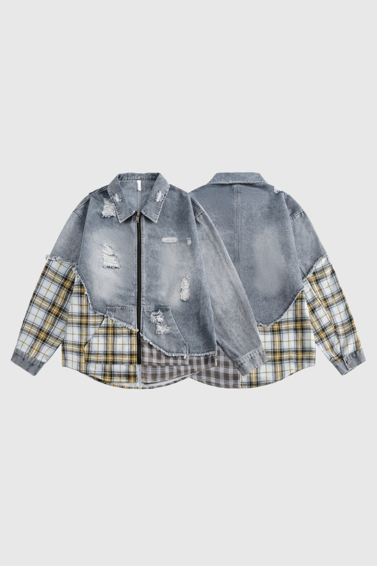 Dagr Grid Deconstruct Denim Ceket