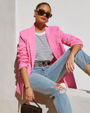 Işıltılı Pamuklu Cepli Blazer