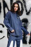 Gina Çiçek Denim Gömlek