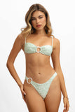 Sueña™ Lana Bağlamalı Bikini Üstü / Yeşil Çiçek