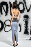 Hollister Twist Dantelli Mavi Etek