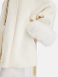 Minimalist Peluş Manşetli Ceket