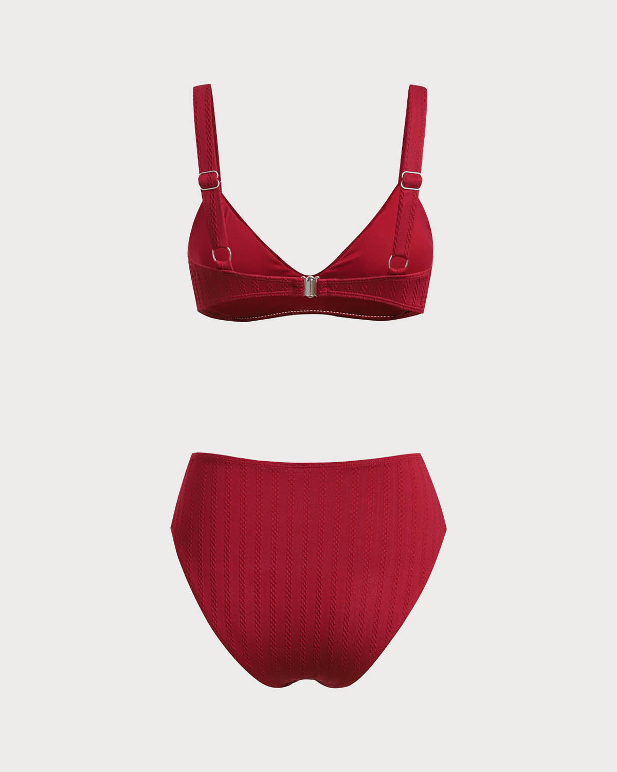 Sueña™ Kırmızı Kare Yaka O-Ring Bikini Seti