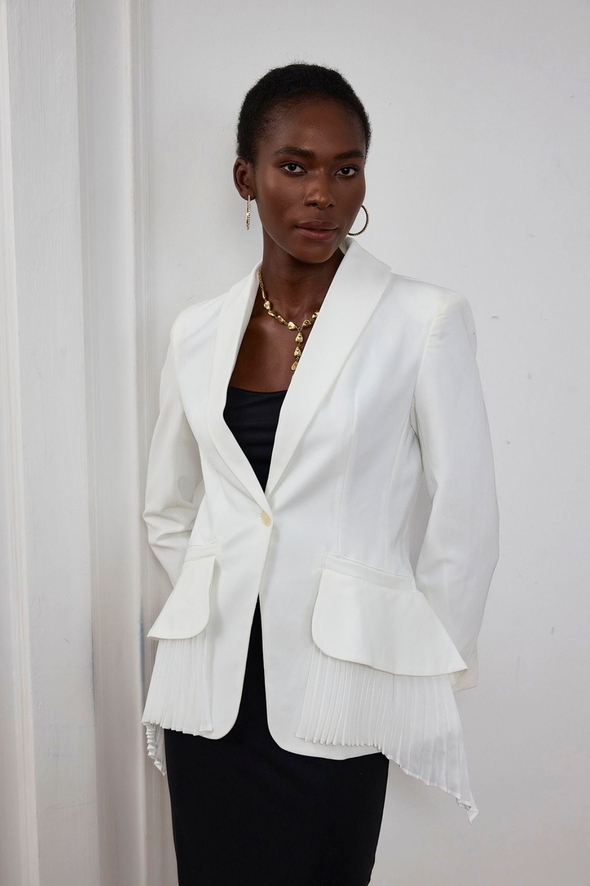 Indy Fırfır Dantelli Asimetrik Blazer