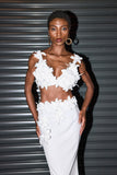 Kira Çiçek Spagetti Bodycon Set