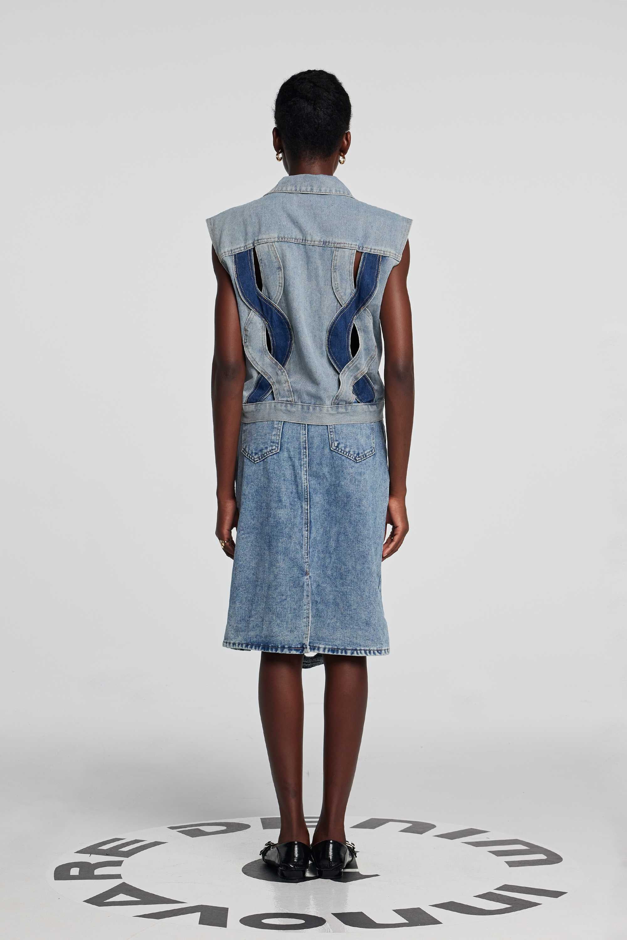 Madison Kesimli Denim Üst