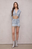 Maya Kristal Taşlı Denim Ceket