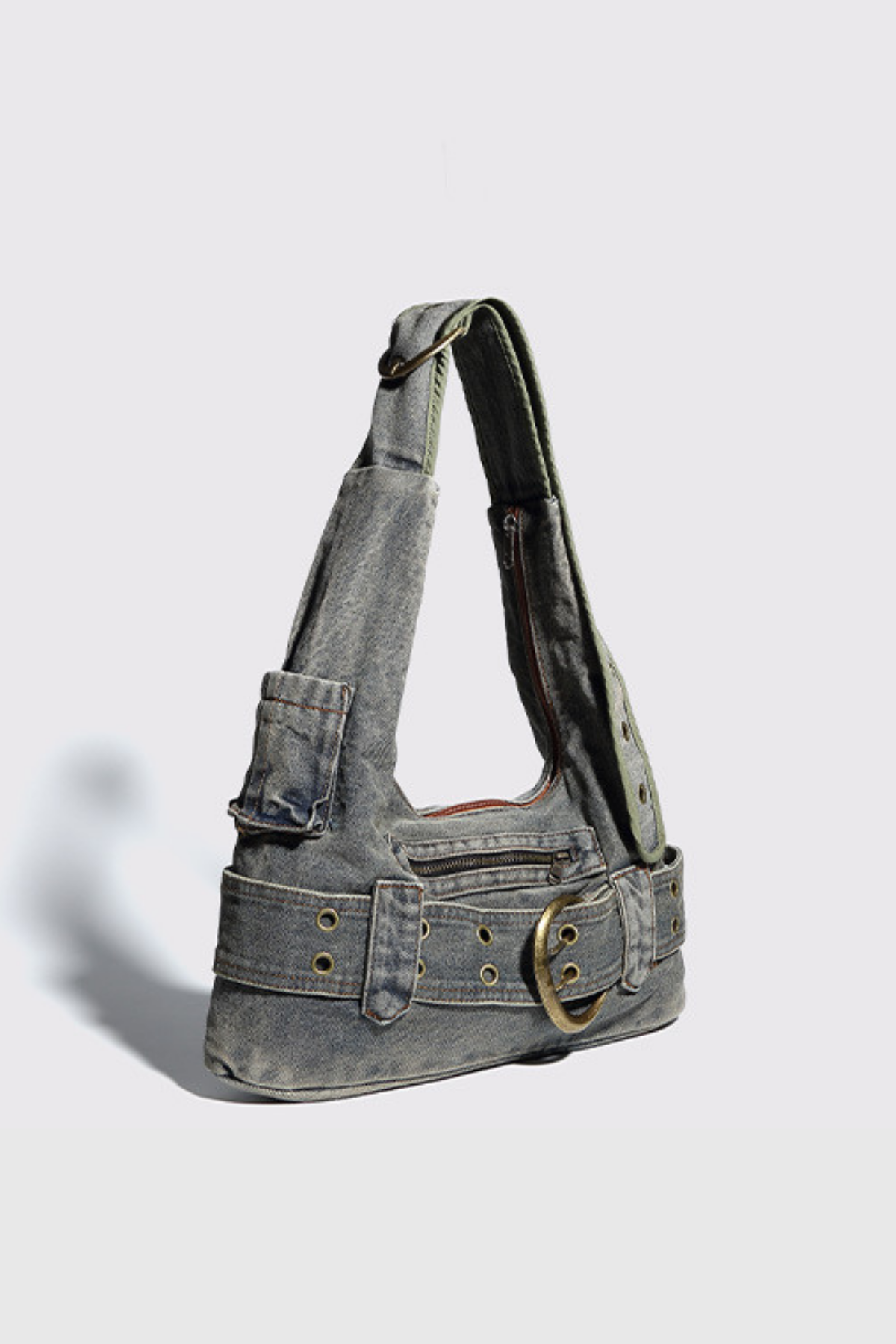 Michaela Cep Kemerli Denim Çanta