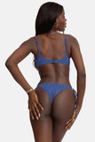 Sueña™ Paris Büzgülü Bralet Üst / Midnight Jacquard (Son İndirim)