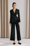 Morgan Siyah Asimetrik Kesim Blazer