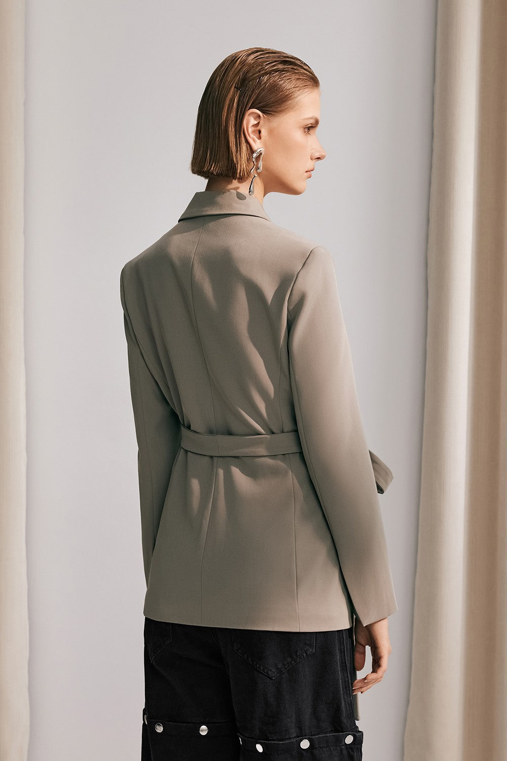 Nieve Çapraz Bağcıklı Dalma Blazer