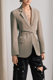 Nieve Çapraz Bağcıklı Dalma Blazer