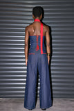 Oorja Straplez Bağcıklı Denim Set