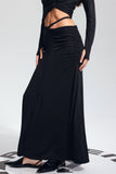 Padget Ruch Siyah Bodycon Etek