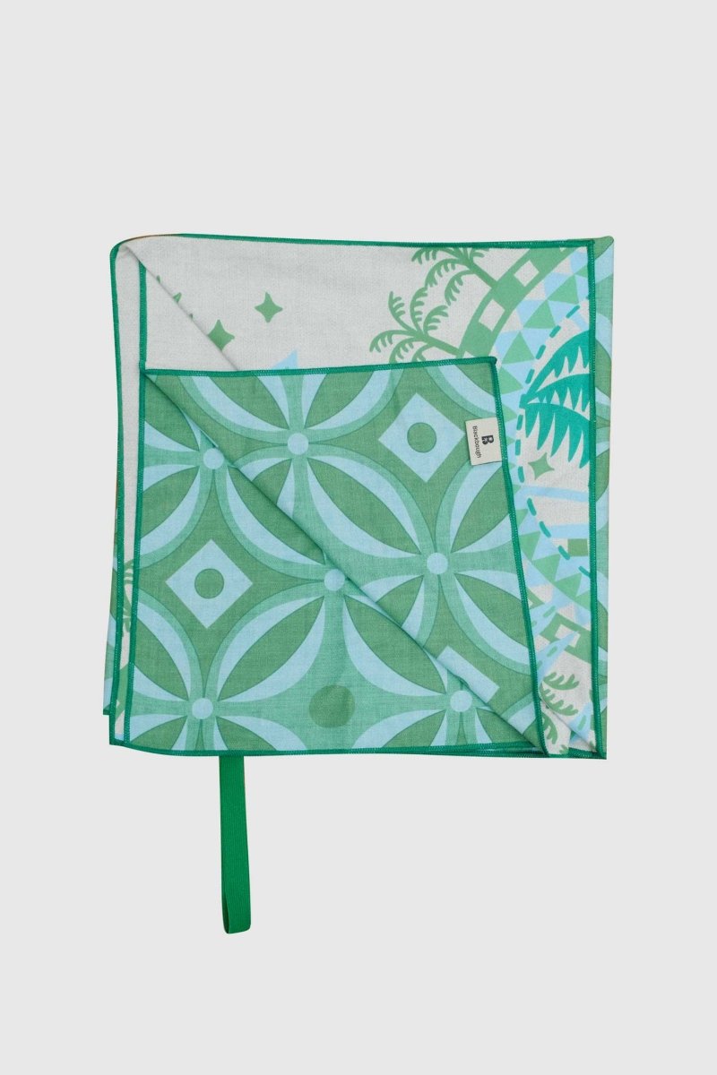 Sueña™ Çift Taraflı Katlanabilir Plaj Havlusu / Palmera (Son İndirim)