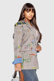 Paris Graffiti Izgara Dalma Blazer