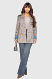 Paris Graffiti Izgara Dalma Blazer