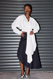 Penelope Denim Fırfırlı Asimetrik Etek
