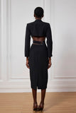 Prenses Kesim Dalma Bodycon Blazer