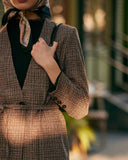 Sueña™ V Yaka Ekose Tek Düğme Blazer