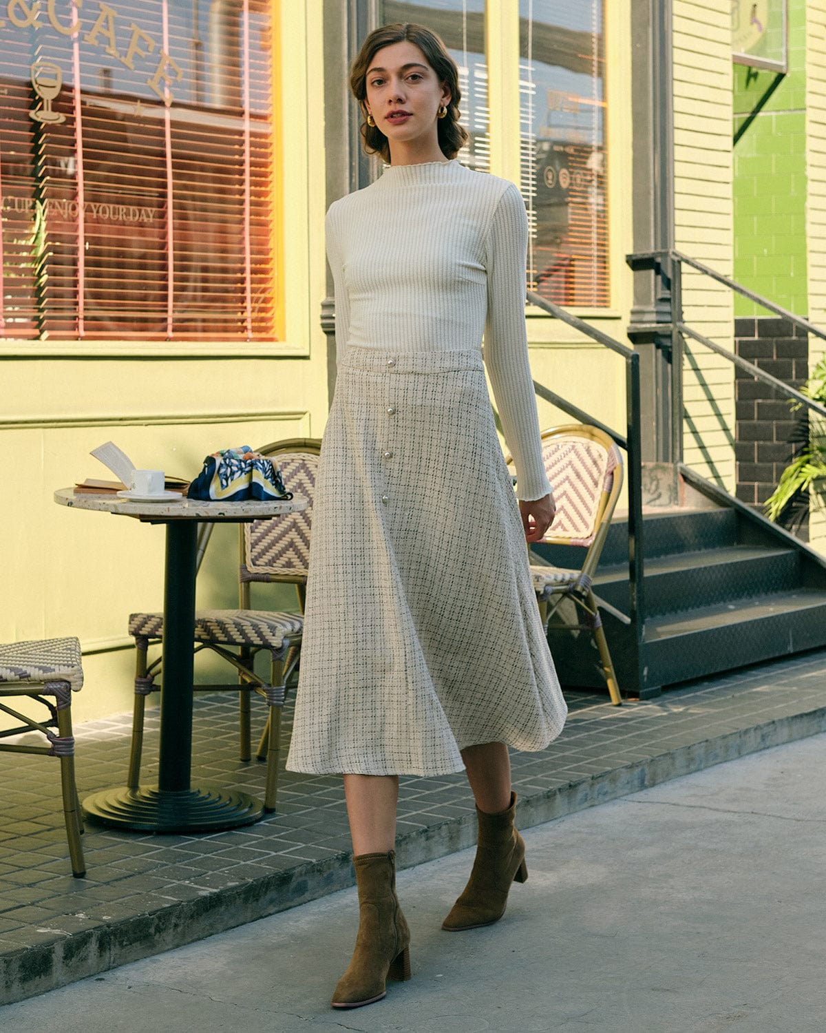Solid Mock Neck Slim Fit Tişört