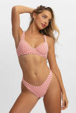 Sueña™ Giselle Destekli Bikini Üstü / Kırmızı Jakarlı