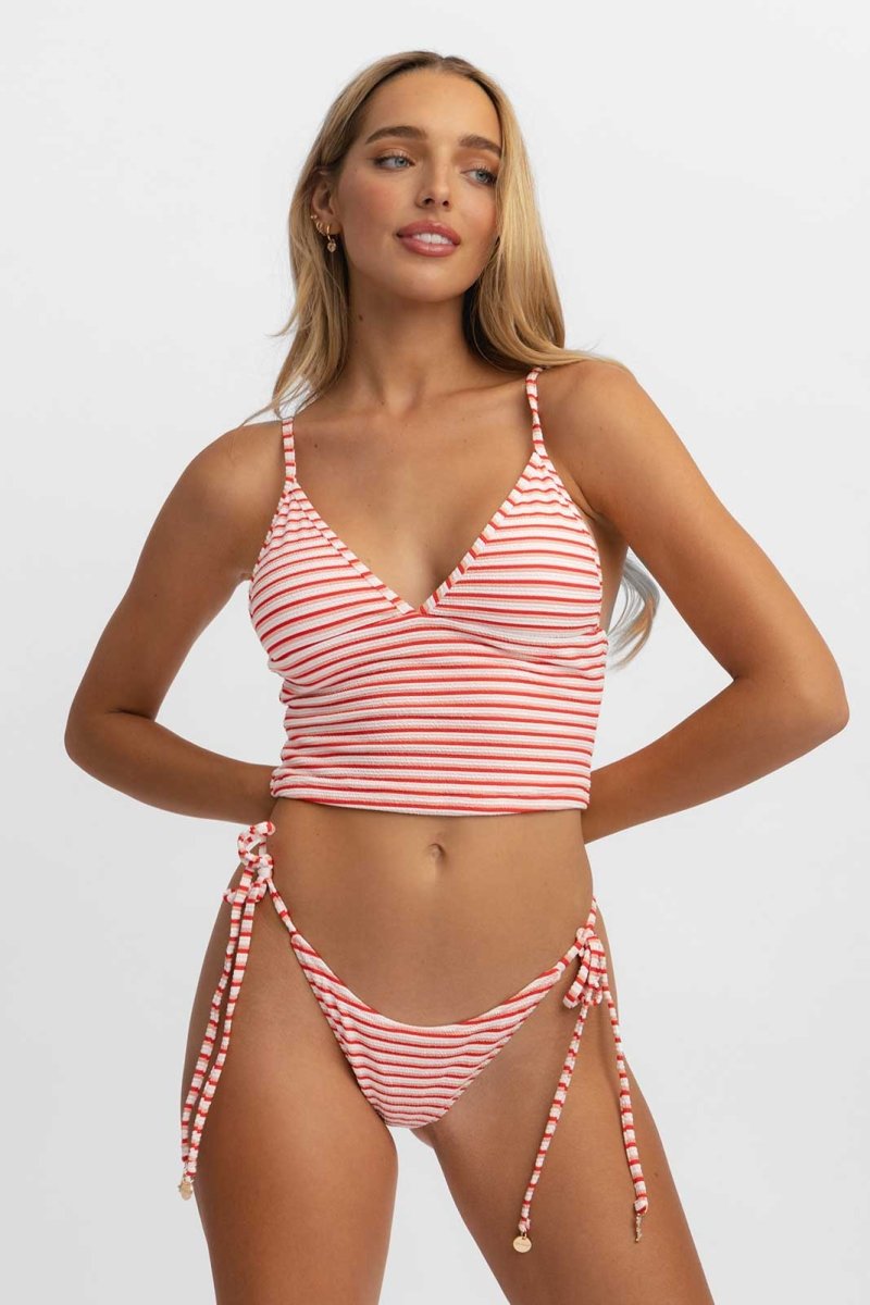Sueña™ Holly Tankini Üst / Kırmızı Jakarlı