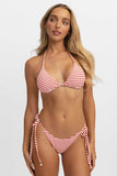 Sueña™ Martini Üçgen Bikini Üstü / Kırmızı Jakarlı (Son İndirim)
