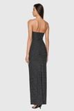 Salem Taşlı Bodycon Maxi Elbise